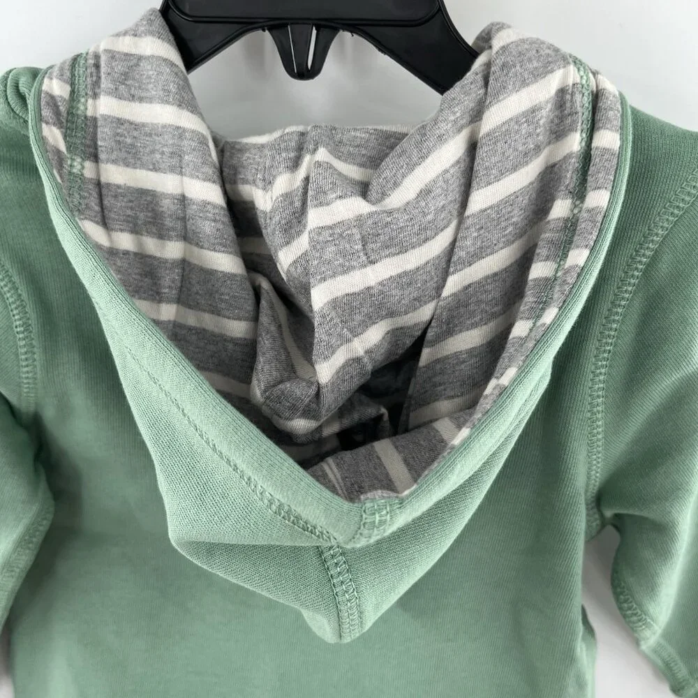 NEW HANNA ANDERSSON Hoodie Zip Front 18-24 Months 80 French Terry Jade